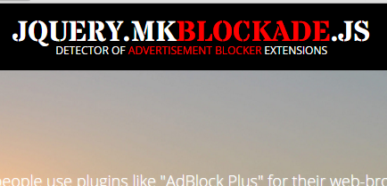 jQuery mkblockade